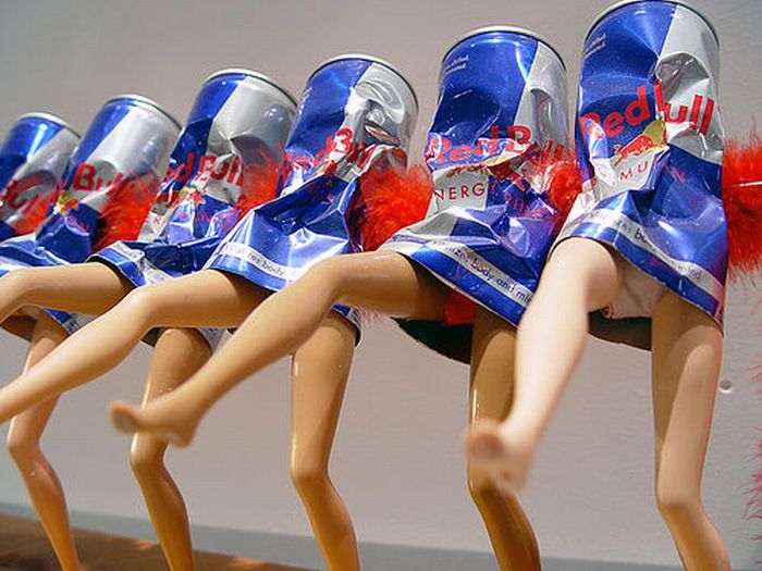 Red Bull cancan girls doing a dance We have all seen those commercials